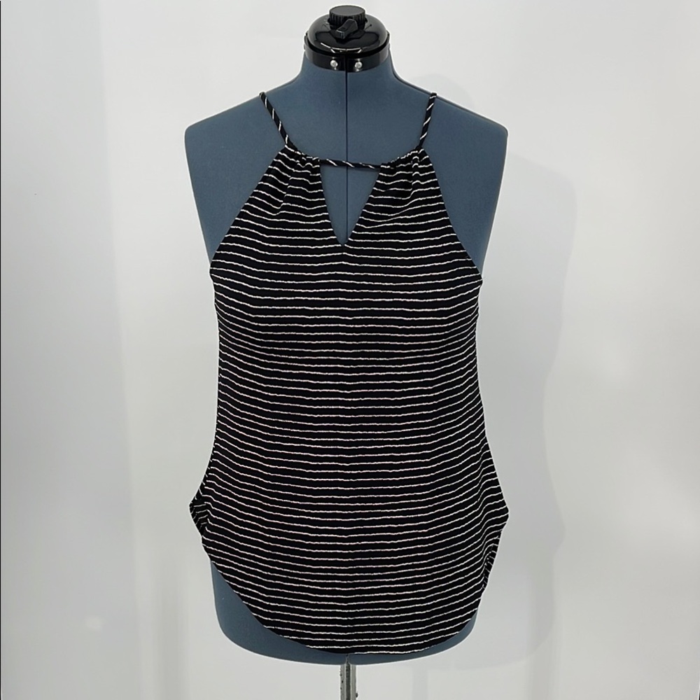 MINKPINK SIZE S WOMENS Striped Black and White Women's Halter Top
